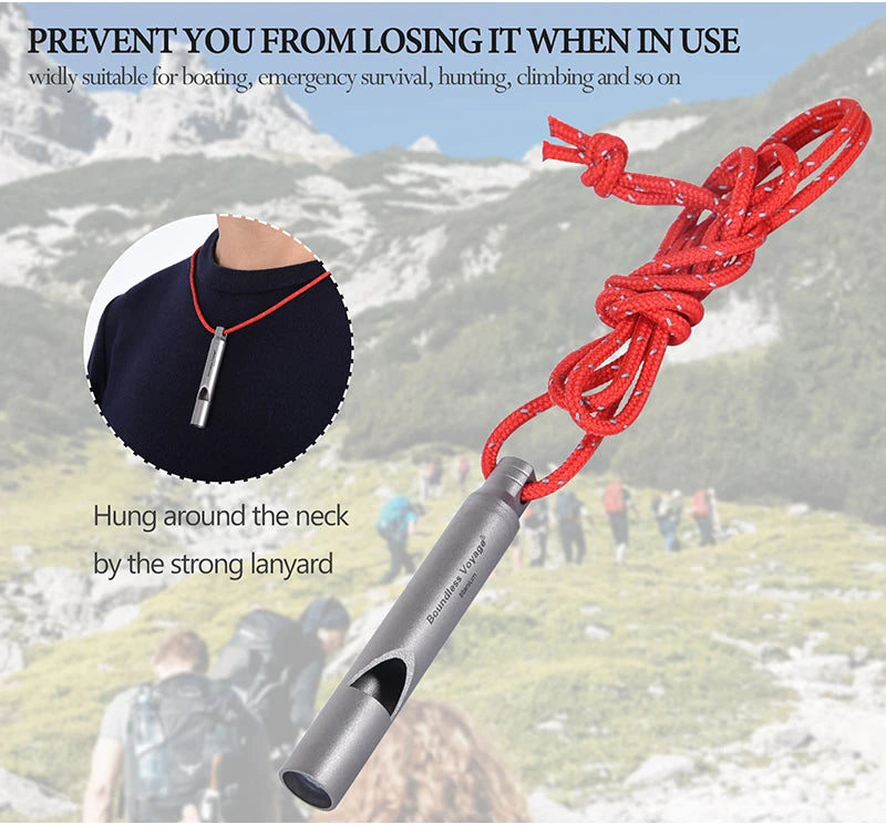 Titanium Whistle Outdoor Hunting Climbing Emergency Survival Loud Whistle