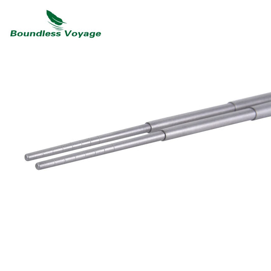 Boundless Voyage Titanium Chopsticks Camping Telescopic Chopsticks Portable Folding Tableware Outdoor Travel Picnic Food Cutlery