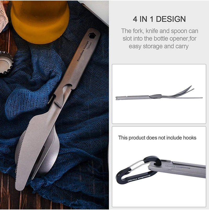 Tianium Knife Fork Spoon Bottle Opener Set