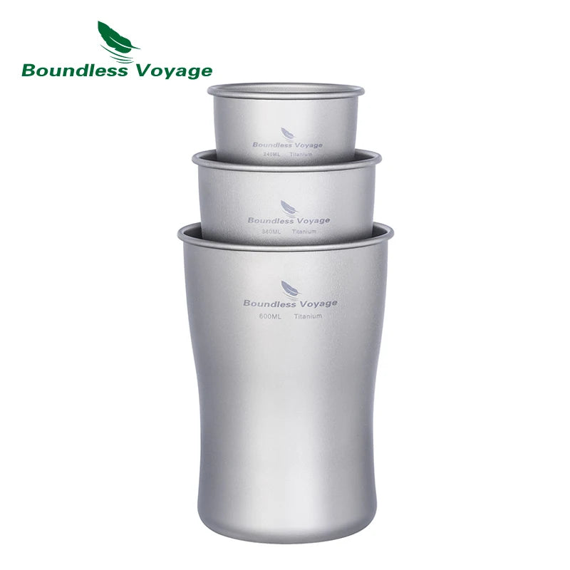 Titanium Beer Cola Cup Camping Ultralight Stackable Iced Coffee Tea Juicy Cold Water Mugs
