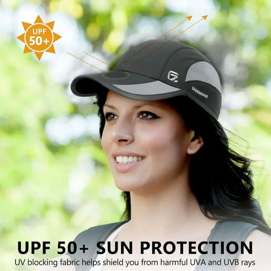 GADIEMKENSD Quick Dry Cooling Mesh Baseball Cap for Running, Golf, Tennis & Sports - Sun Hat with Long Visor & Breathable Design