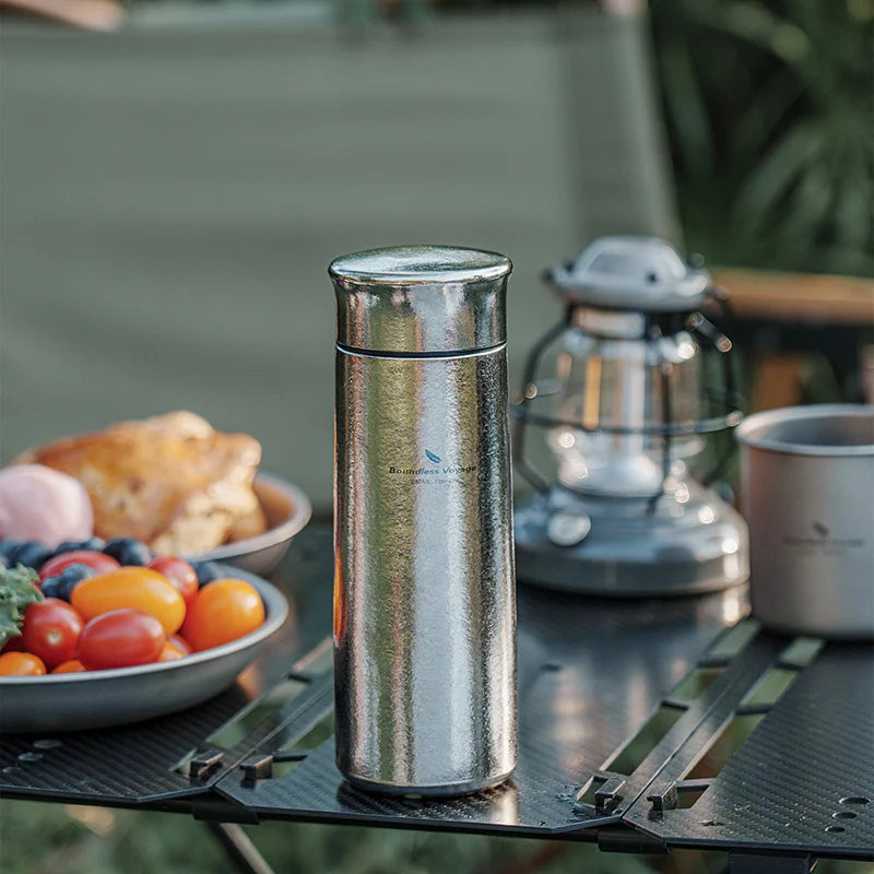 280ml Titanium Insulated Bottle Vacuum Flask with Filter