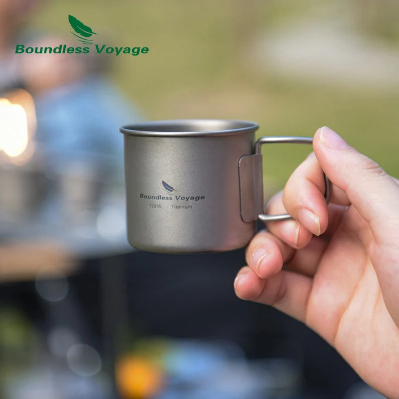 Titanium Mini Coffee Cup Espresso Cup Ultralight 120ml & 180ml Tea Cup