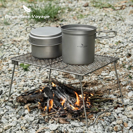 Titanium Grill Camping Table Lightweight Net BBQ Wire Mesh Grate