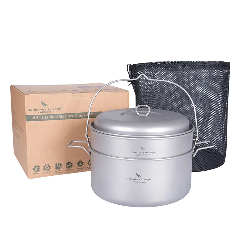 Titanium Steamer Soup Pot Set