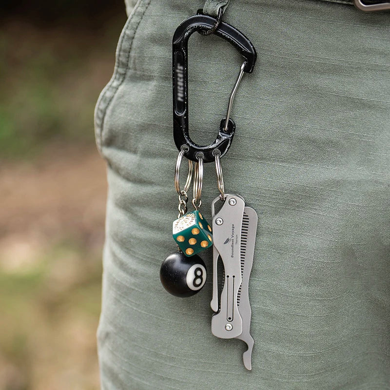 Outdoor Portable Folding Titanium Comb Self-Defense Gadgets