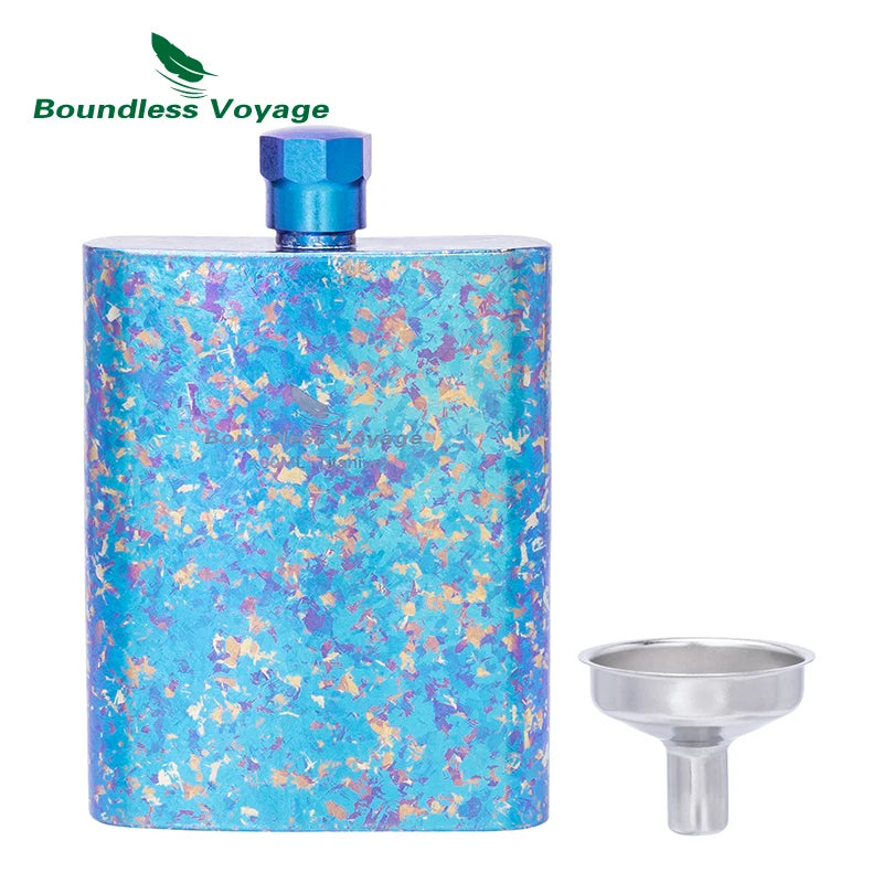 Boundless Voyage Titanium Flask – 100ml, Ergonomic Design, 4 Colors, Leak-Proof Ti3262D