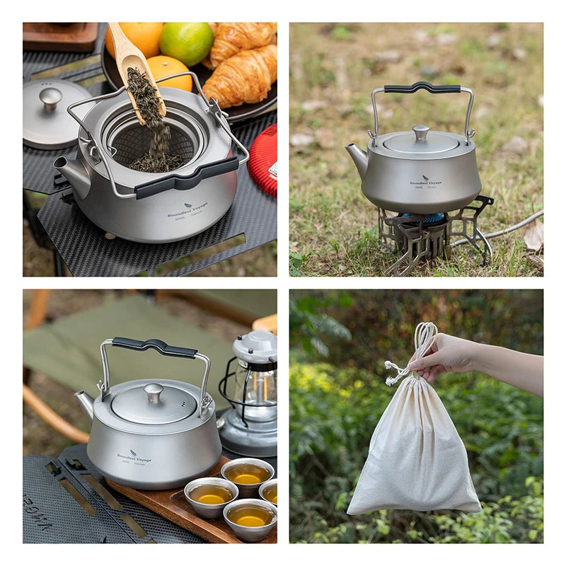 800ml Titanium Kettle with Infuser