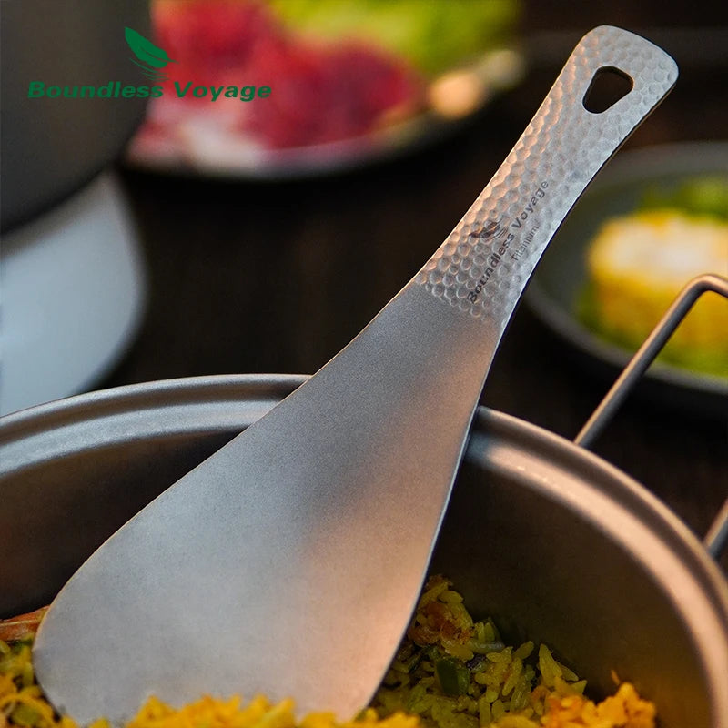 Titanium Rice Spoon Outdoor Camping Household Rice Shovel Scoop