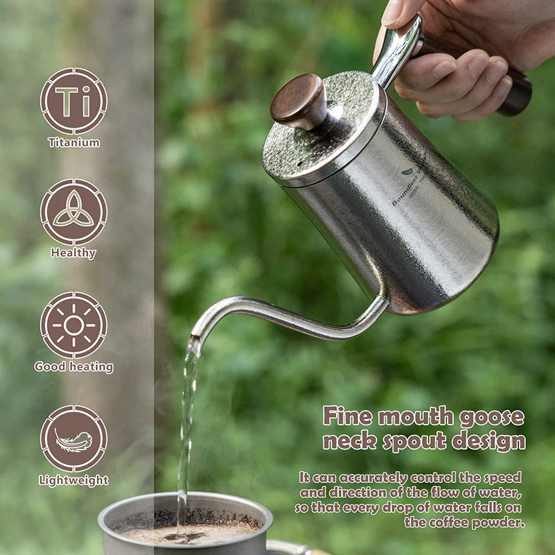 300ml Titanium Gooseneck Kettle with Lid