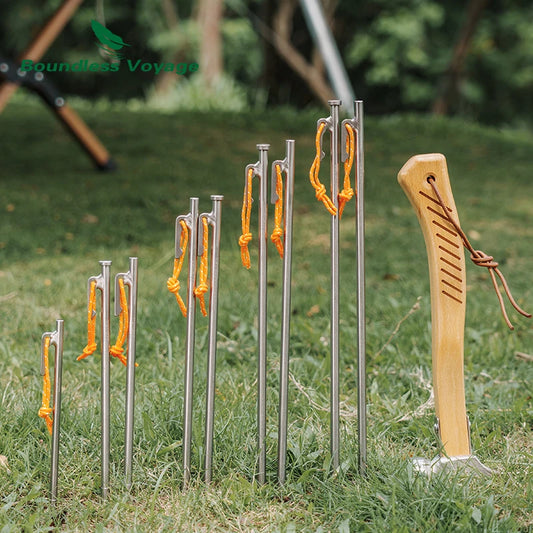 securing-tent-with-titanium-pegs-on-rocky-ground