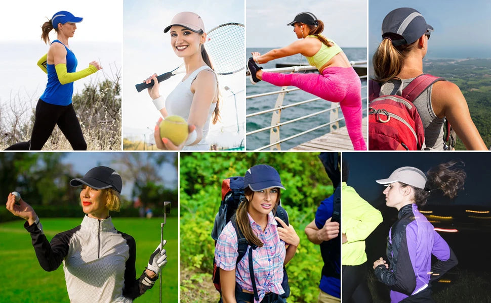 GADIEMKENSD Adjustable Reflective Sports Hat – UPF 50+, Breathable, Quick-Dry M17