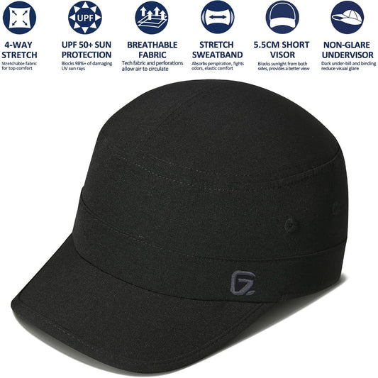short-pre-curved-2.17-inch-visor-cap-for-running