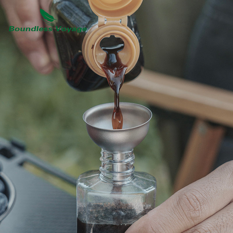 The Tiny Titanium Tool That Solves a Big Camping Problem: Boundless Voyage Titanium Funnel