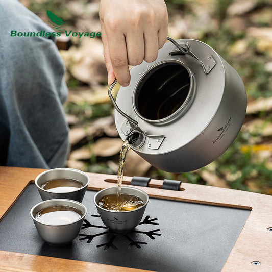 Boil, Brew, and Pour Anywhere: The Boundless Voyage 700ml Titanium Camping Kettle