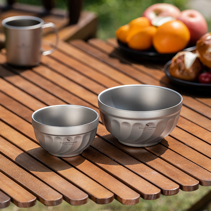 The Bowl That Keeps Your Hands Safe and Your Meal Perfect: Boundless Voyage Double-Wall Titanium Bowl Set