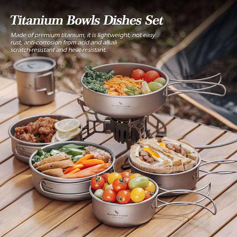 Elevate Your Campsite Dining: The Boundless Voyage Titanium Bowl Set