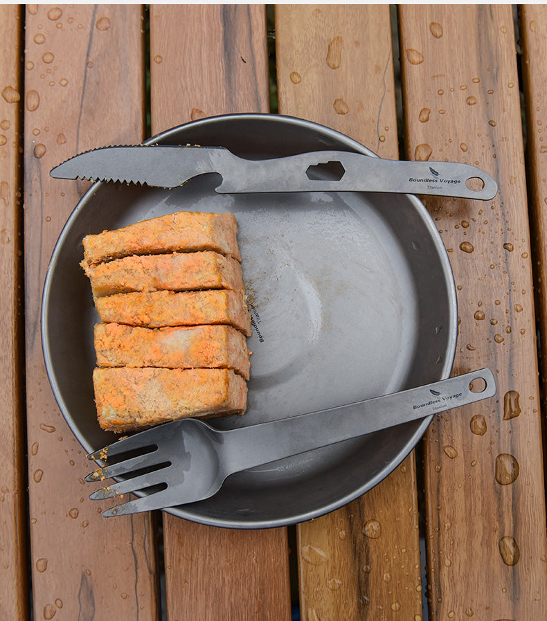 The Last Cutlery Set You'll Ever Pack: Boundless Voyage Titanium Camping Cutlery Set