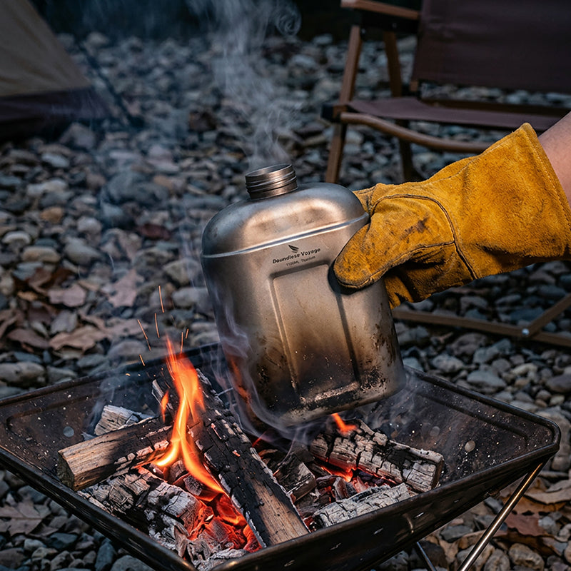 Boundless Voyage 1100ml TA1 Pure Titanium Canteen: The Ultimate Fire‑Safe Hydration Bottle for Outdoor Adventures