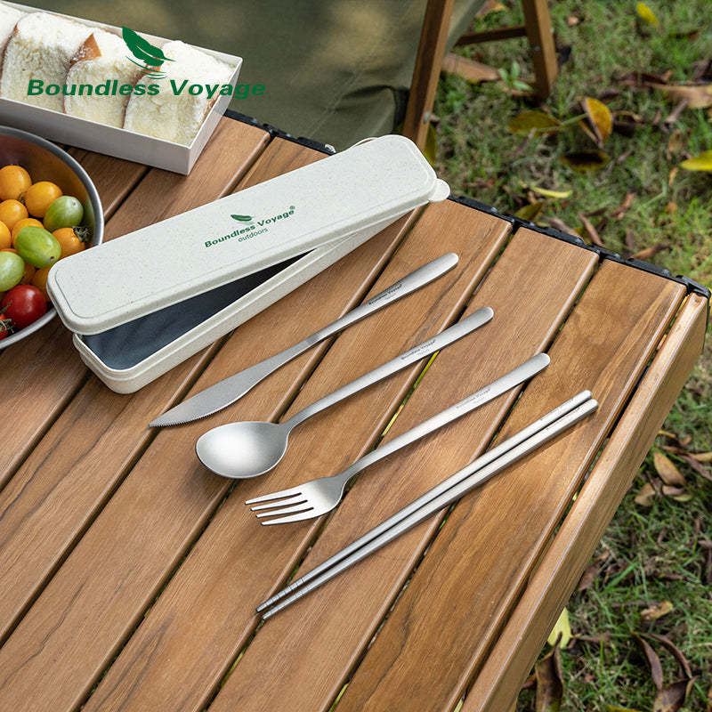 Boundless Voyage Titanium Cutlery Set: The Lightweight Dining Solution That Goes Everywhere