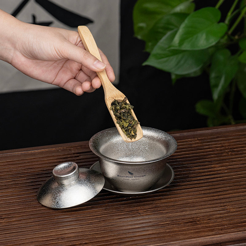 A New Realm of Tea Tasting: The Boundless Voyage Titanium Three-Talent Gaiwan Set – Where Tradition Meets Modernity