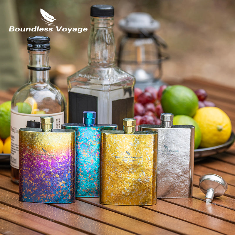 4 Colors, No Paint, No Compromise: The Boundless Voyage Colorful Titanium Flask