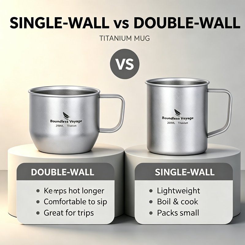 Single Wall vs Double Wall Titanium Mug: Which One Belongs in Your Pack?