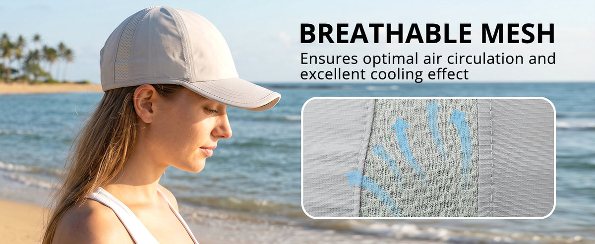 GADIEMKENSD UPF 50+ Lightweight Outdoor Cap – Breathable, Quick-Dry, Adjustable for Men & Women M18
