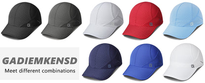 GADIEMKENSD Stretch Running Hat with Soft Brim, Quick Dry, Unstructured, Unisex-Adult