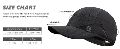 GADIEMKENSD Stretch Running Hat with Soft Brim, Quick Dry, Unstructured, Unisex-Adult