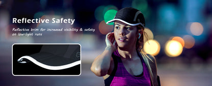 GADIEMKENSD Reflective Folding Outdoor Hat Unstructured Design UPF 50+ Sun Protection Sport Hats for Womens and Mens