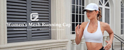 GADIEMKENSD Women's Race Day Running Cap Performance Mesh Hat - Excellent Ventilation, Lightweight, Reflective Safety