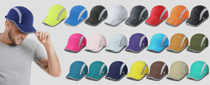 GADIEMKENSD Reflective Folding Outdoor Hat Unstructured Design UPF 50+ Sun Protection Sport Hats for Womens and Mens