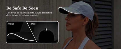 GADIEMKENSD Women's Race Day Running Cap Performance Mesh Hat - Excellent Ventilation, Lightweight, Reflective Safety