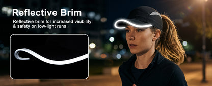 GADIEMKENSD UPF 50+ Reflective Outdoor Cap – Breathable, Quick-Dry, Adjustable for Men & Women