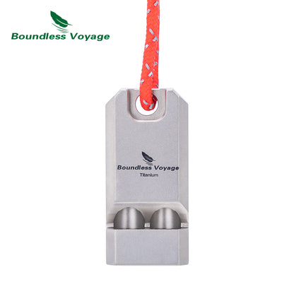 Titanium Emergency Whistle Survival Safety Gear Camping Signal Whistle with Lanyard Loud