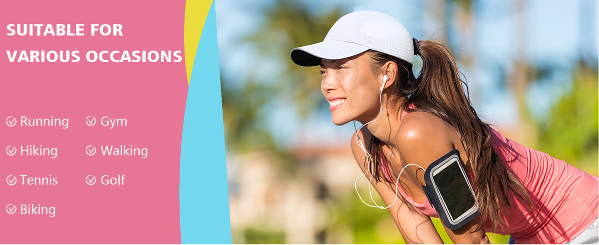 GADIEMKENSD Women's Race Day Running Cap Performance Mesh Hat - Excellent Ventilation, Lightweight, Reflective Safety