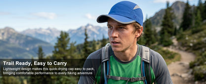 GADIEMKENSD UPF 50+ Reflective Outdoor Cap – Breathable, Quick-Dry, Adjustable for Men & Women
