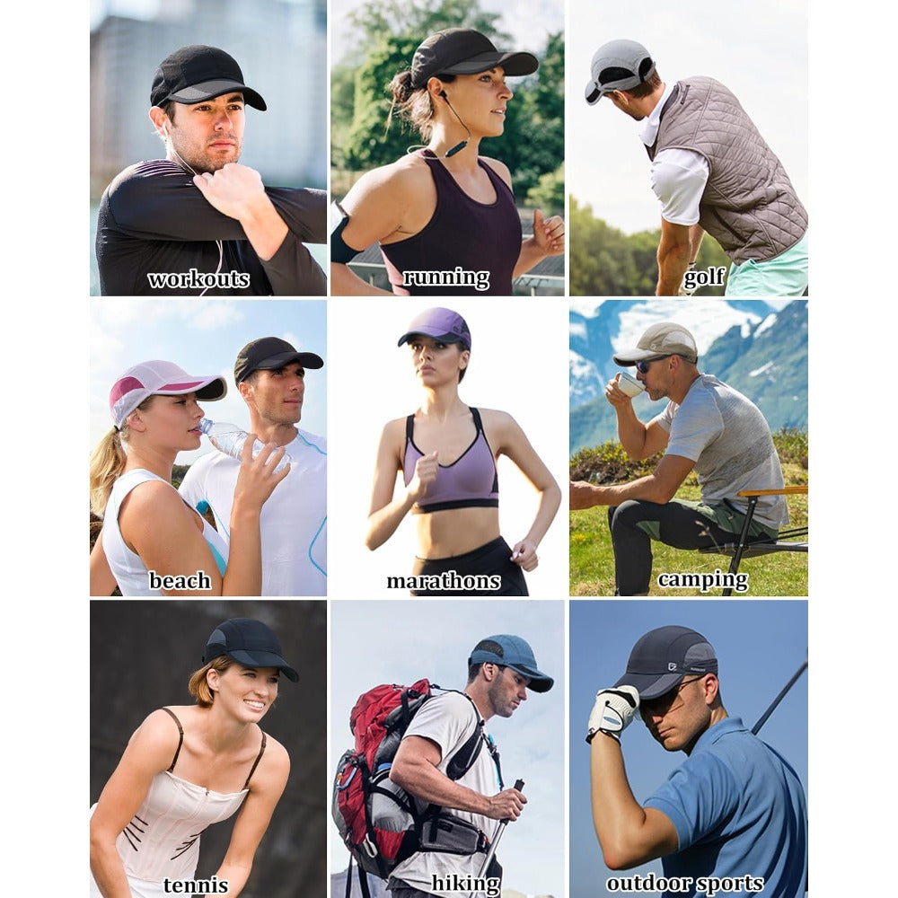 GADIEMKENSD UPF 50+ Adjustable Outdoor Hat – Stretch Fit, Quick-Dry for Hiking & Running