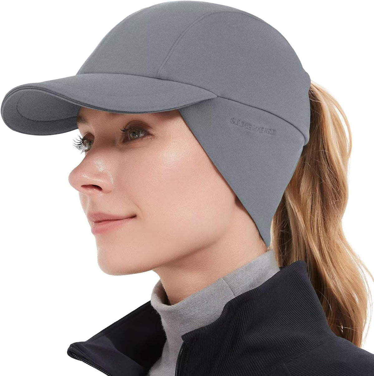 GADIEMKENSD Women's Winter Running Hat – Reflective Ponytail, Fleece Lined for Cold Weather