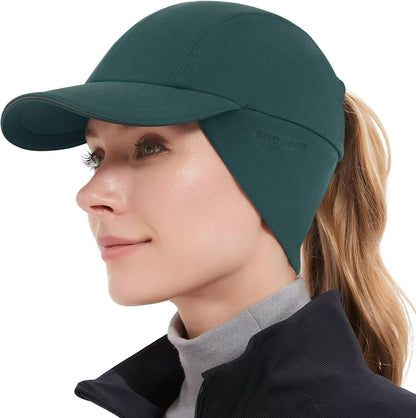 GADIEMKENSD Women's Winter Running Hat – Reflective Ponytail, Fleece Lined for Cold Weather
