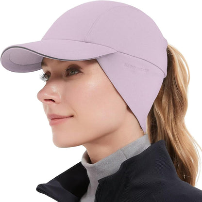GADIEMKENSD Women's Winter Running Hat – Reflective Ponytail, Fleece Lined for Cold Weather