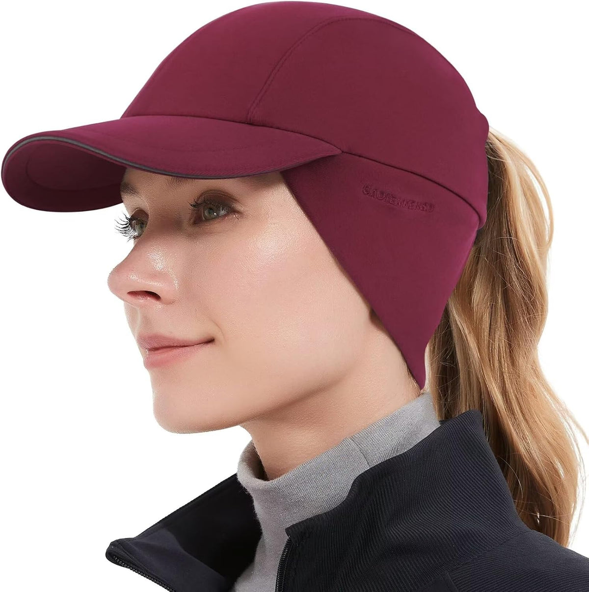 GADIEMKENSD Women's Winter Running Hat – Reflective Ponytail, Fleece Lined for Cold Weather