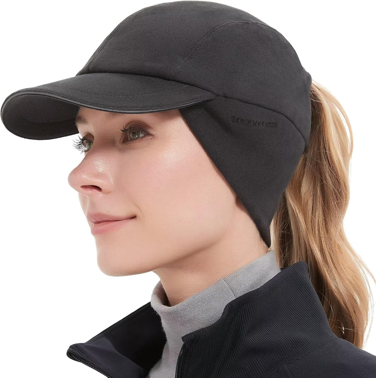 GADIEMKENSD Women's Winter Running Hat – Reflective Ponytail, Fleece Lined for Cold Weather