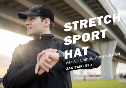 GADIEMKENSD Stretch Running Hat with Soft Brim, Quick Dry, Unstructured, Unisex-Adult