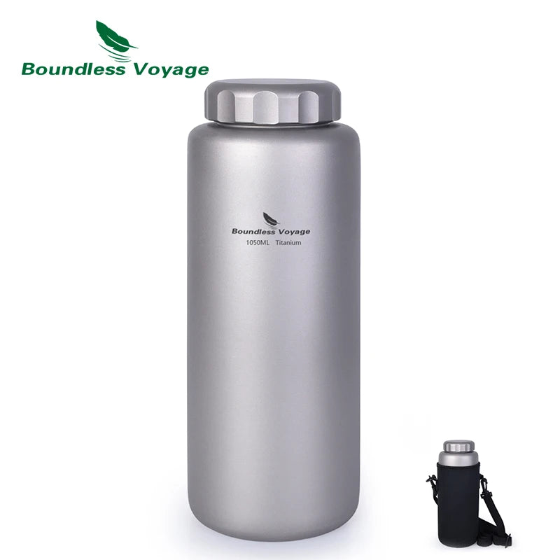 Titanium Water Bottle 1050ml Camping Canteen Cycling Sport Drinking Bottle