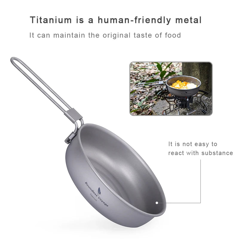 Titanium Frying Pan Camping Pan