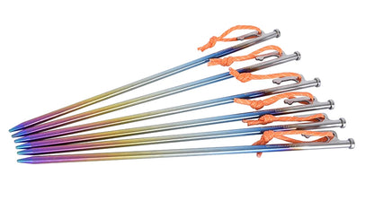 Boundless Voyage Titanium Alloy Tent Pegs Heavy Duty Metal Stakes for Hard Ground Camping Garden Fence & Net Fixing Durable Nail Ti4016P