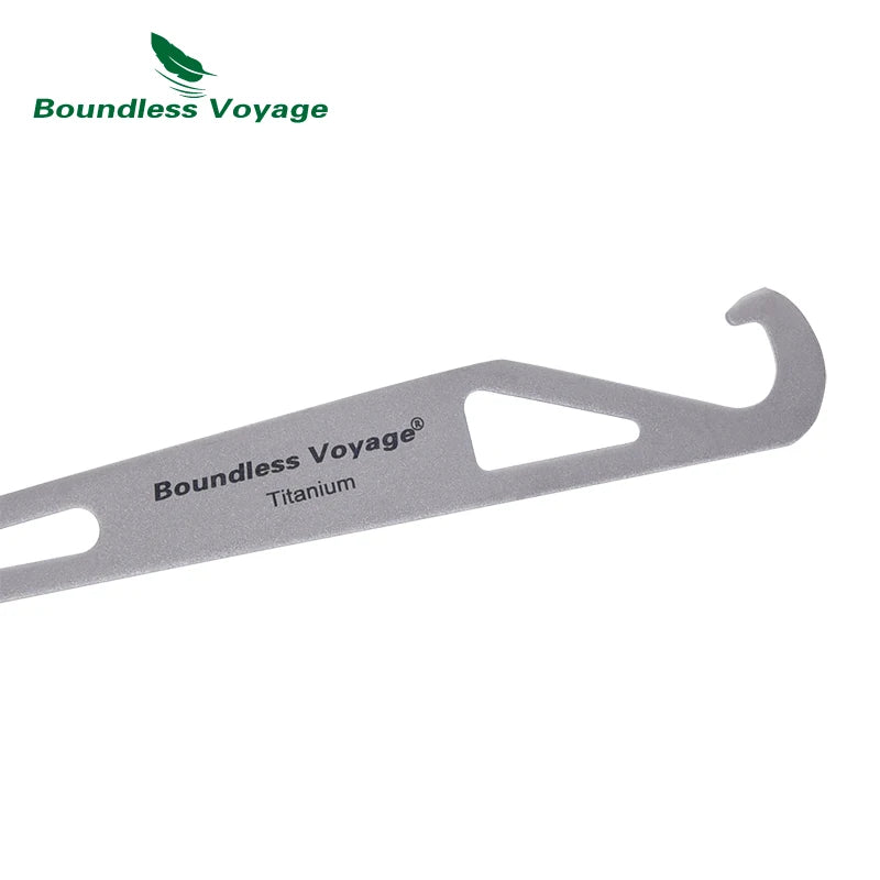 Boundless Voyage Titanium Spork Spoon with Bottle Opener 3 in 1 Outdoor Tableware Camping Cutlery Picnic Portable Flatware Ti1058T