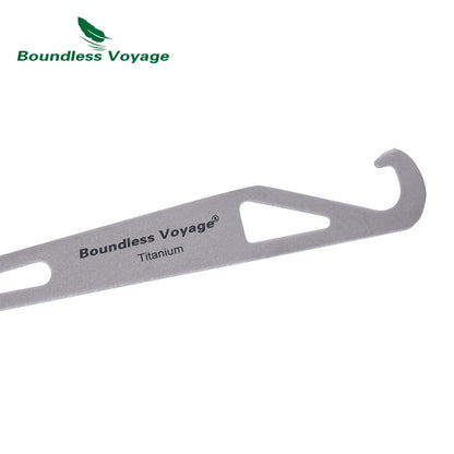 Boundless Voyage Titanium Spork Spoon with Bottle Opener 3 in 1 Outdoor Tableware Camping Cutlery Picnic Portable Flatware Ti1058T